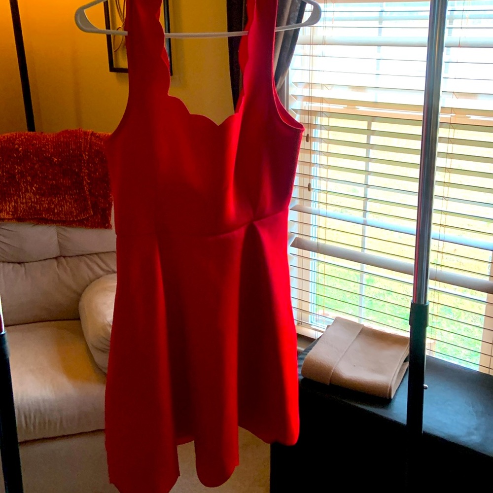 Red dress worn once with pockets.